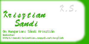 krisztian sandi business card
